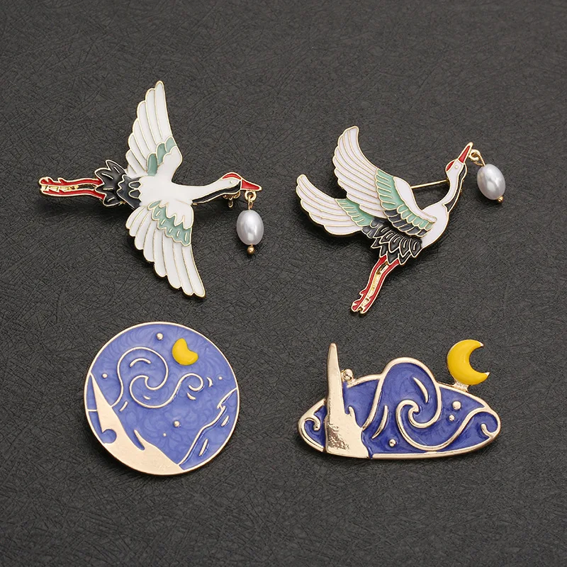 Clothing Accessories Creative Antique Crane Brooch Cartoon Sun Nebula Moon Pin
Clothing Accessories Creative Antique Crane Brooch Cartoon Sun Nebula Moon Pin