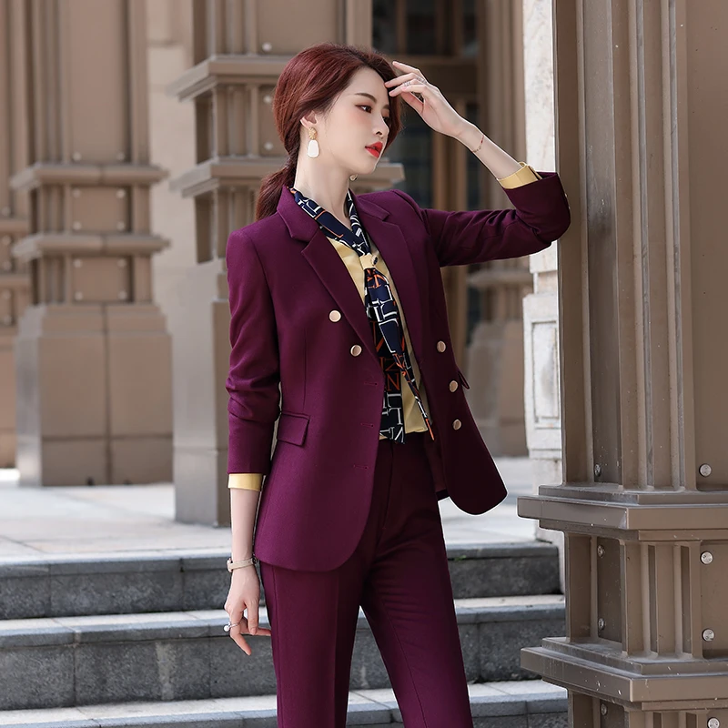 Spring Autumn Fashion Professional Cultivation Blazer And Pants Set For Women Triple Breasted Straight 4xl Office
Spring Autumn Fashion Professional Cultivation Blazer And Pants Set For Women Triple Breasted Straight 4xl Office