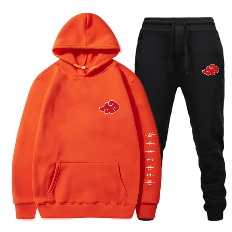 New 2 Pieces Set Akatsuki Cloud Symbols Print Hoodies+Pants Tracksuit Men Women Sweatshirt Streetwear Pullover Sudaderas
New 2 Pieces Set Akatsuki Cloud Symbols Print Hoodies+Pants Tracksuit Men Women Sweatshirt Streetwear Pullover Sudaderas