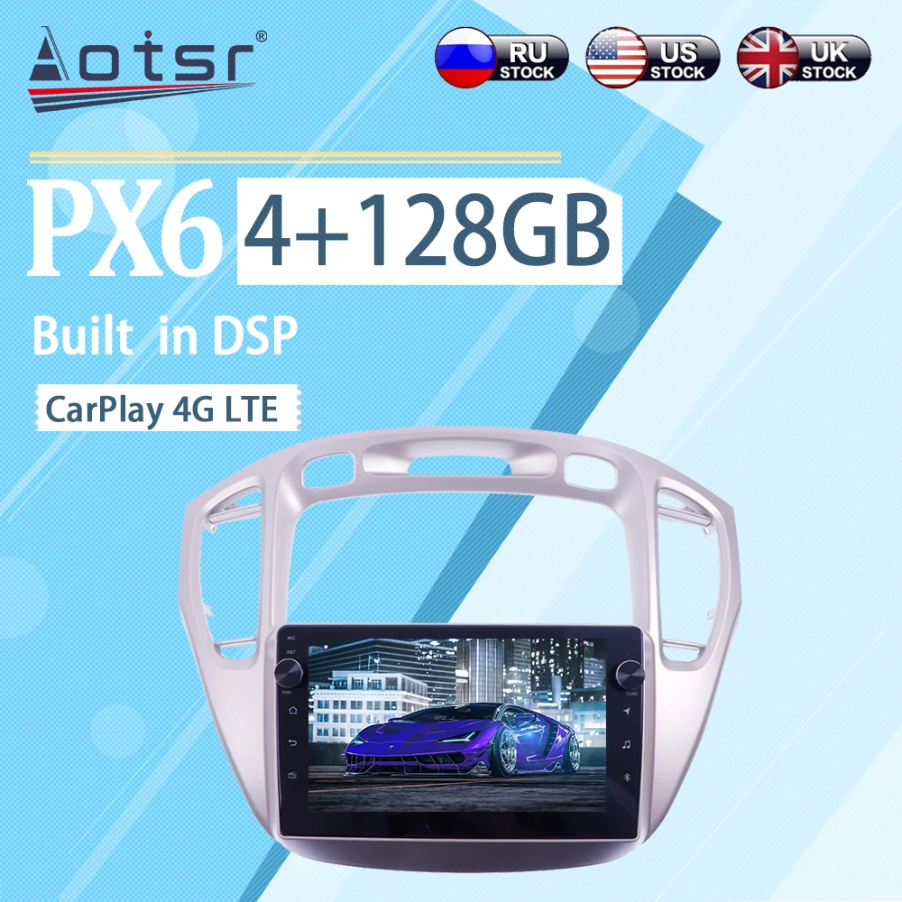 4+128GB For Toyota Highlander 2002 - 2008 Android 10 BT WIFI Wireless Carplay Car Multimedia Radio Player GPS Navigation Stereo
4+128GB For Toyota Highlander 2002 - 2008 Android 10 BT WIFI Wireless Carplay Car Multimedia Radio Player GPS Navigation Stereo