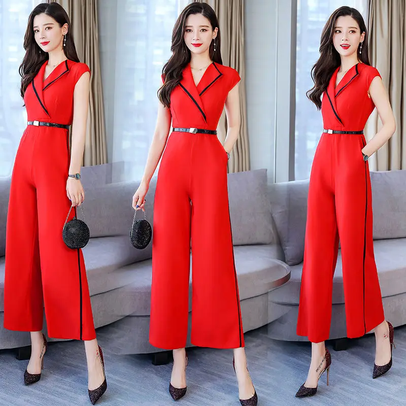2021 Summer New Women Fashion Elegant Chiffon Playsuit Female Splice High Waist Loose Wide Leg Pants Jumpsuits Office Lady Y644
2021 Summer New Women Fashion Elegant Chiffon Playsuit Female Splice High Waist Loose Wide Leg Pants Jumpsuits Office Lady Y644