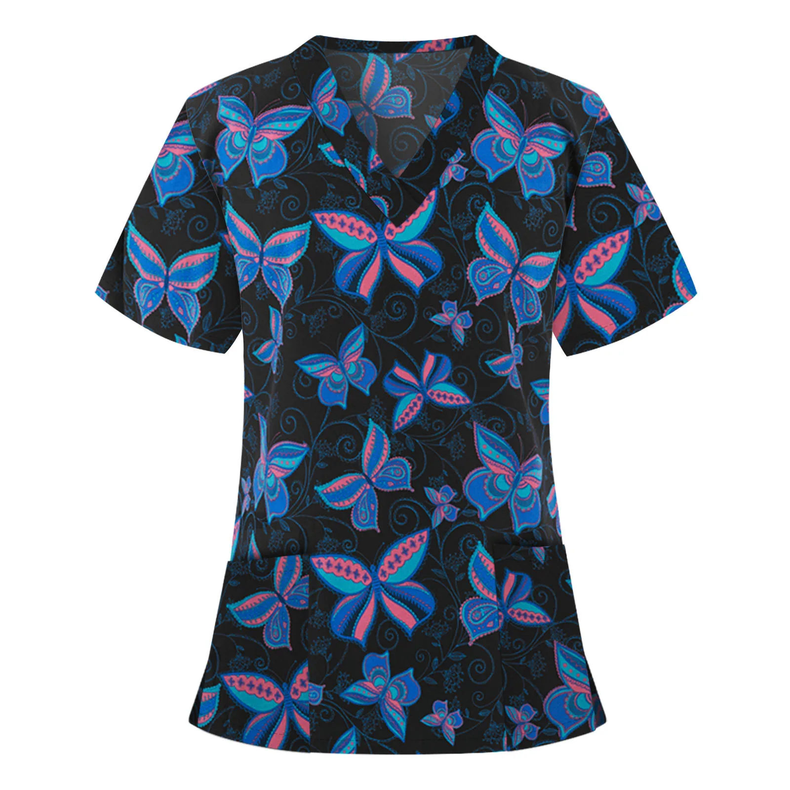 Women Floral Short Sleeve V-Neck Top Working Uniform Casual Blouse Nurse Acessorios Health Workers Workwear Care Protect Uniform
Women Floral Short Sleeve V-Neck Top Working Uniform Casual Blouse Nurse Acessorios Health Workers Workwear Care Protect Uniform