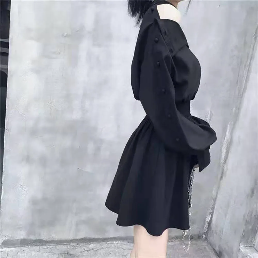 Gothic 2021 Summer Fashion Ladies Dress Casual Hipster Designer Popular High Waist Solid Color V-neck Long Sleeve
Gothic 2021 Summer Fashion Ladies Dress Casual Hipster Designer Popular High Waist Solid Color V-neck Long Sleeve