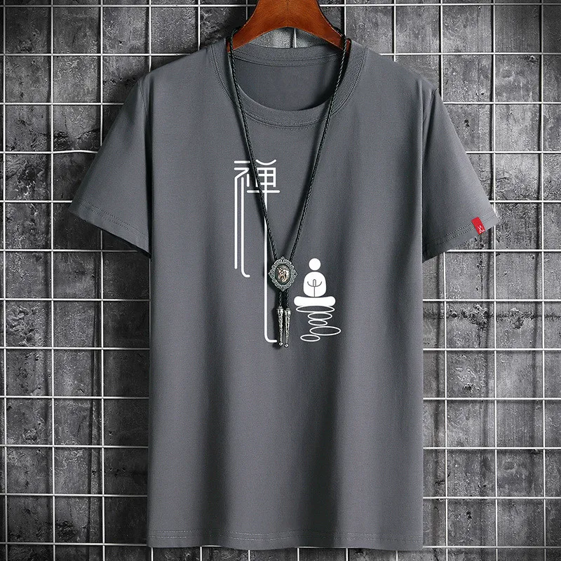 Summer men's fashionable and cool polyester O-neck, 2021 3D printing Chinese style Chinese characters casual loose T-shirt cloth
Summer men's fashionable and cool polyester O-neck, 2021 3D printing Chinese style Chinese characters casual loose T-shirt cloth