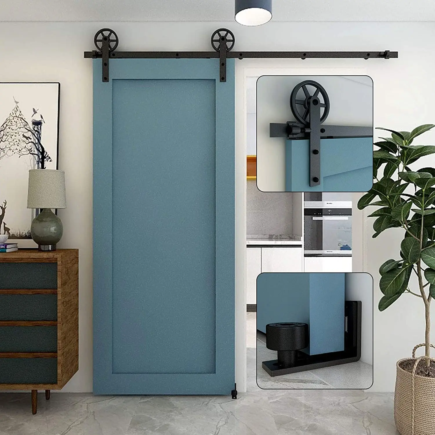 Sliding Barn Door Hardware Kit Barn Door Floor Guide Heavy Duty Sturdy Sliding Door Track Suitable Max 42" Wide Door
Sliding Barn Door Hardware Kit Barn Door Floor Guide Heavy Duty Sturdy Sliding Door Track Suitable Max 42" Wide Door