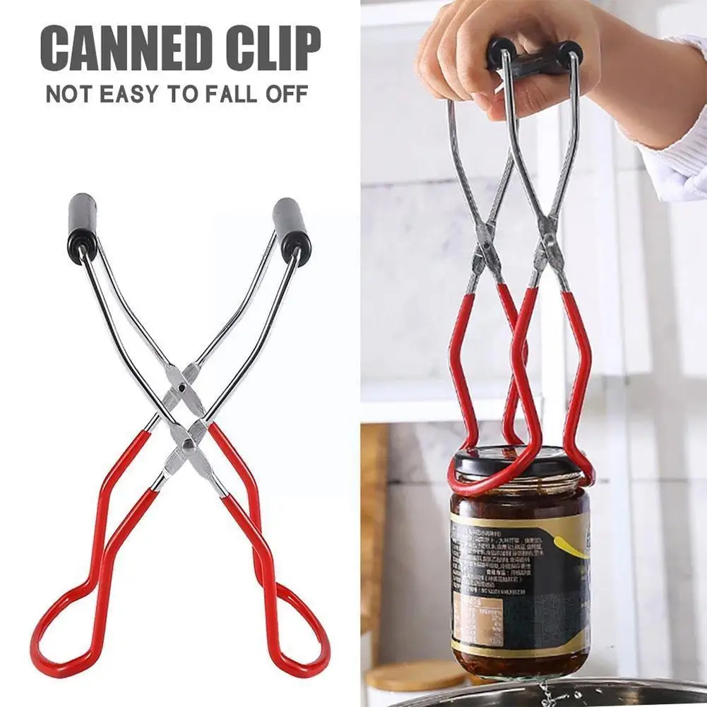 Canning Jar Lifter with Grip Handle Steel Can Lifter Jar Clip Glass Resistance Jar Lifter Heat Anti-clip Mason Tongs W4X7
Canning Jar Lifter with Grip Handle Steel Can Lifter Jar Clip Glass Resistance Jar Lifter Heat Anti-clip Mason Tongs W4X7