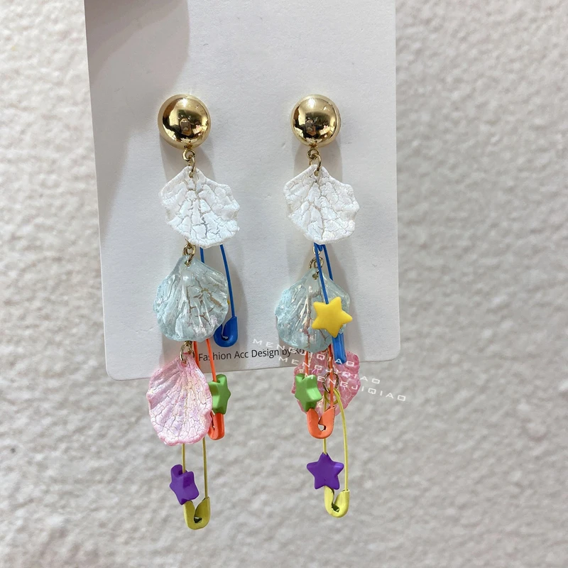 MENGJIQIAO New Fashion Colorful Star Long Tassel Drop Earrings For Women Elegant Acrylic Shell Boucle d'oreille Jewelry Gifts
MENGJIQIAO New Fashion Colorful Star Long Tassel Drop Earrings For Women Elegant Acrylic Shell Boucle d'oreille Jewelry Gifts