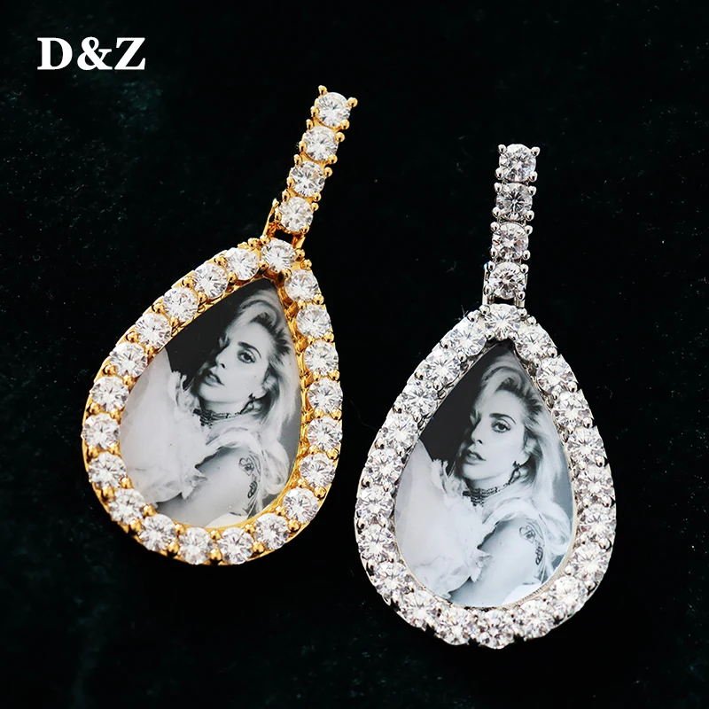 D&Z New Tear Drop-Shaped Medal Custom Made Photo Roundness Solid Back Pendant Necklace With Cubic Zircon Men's Hip Hop Jewelry
D&Z New Tear Drop-Shaped Medal Custom Made Photo Roundness Solid Back Pendant Necklace With Cubic Zircon Men's Hip Hop Jewelry