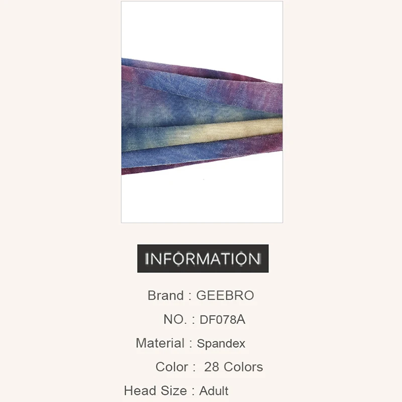 Tie Dye Headband Elastic HairBand Running Gym Cycling Non-slip Hair Band Headwear Hair Ties Sports Headwear Hair Accessories
Tie Dye Headband Elastic HairBand Running Gym Cycling Non-slip Hair Band Headwear Hair Ties Sports Headwear Hair Accessories