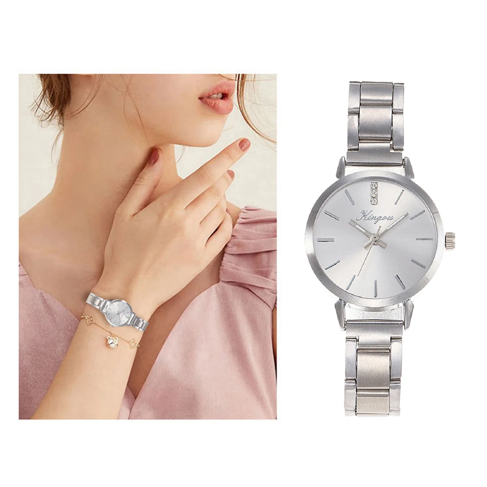 Silver Women Watch Diamond Dial Ladies Steel Wristwatch Top Luxury Brand Analog Quartz Watch For Woman Gift Relojes Mujer
Silver Women Watch Diamond Dial Ladies Steel Wristwatch Top Luxury Brand Analog Quartz Watch For Woman Gift Relojes Mujer