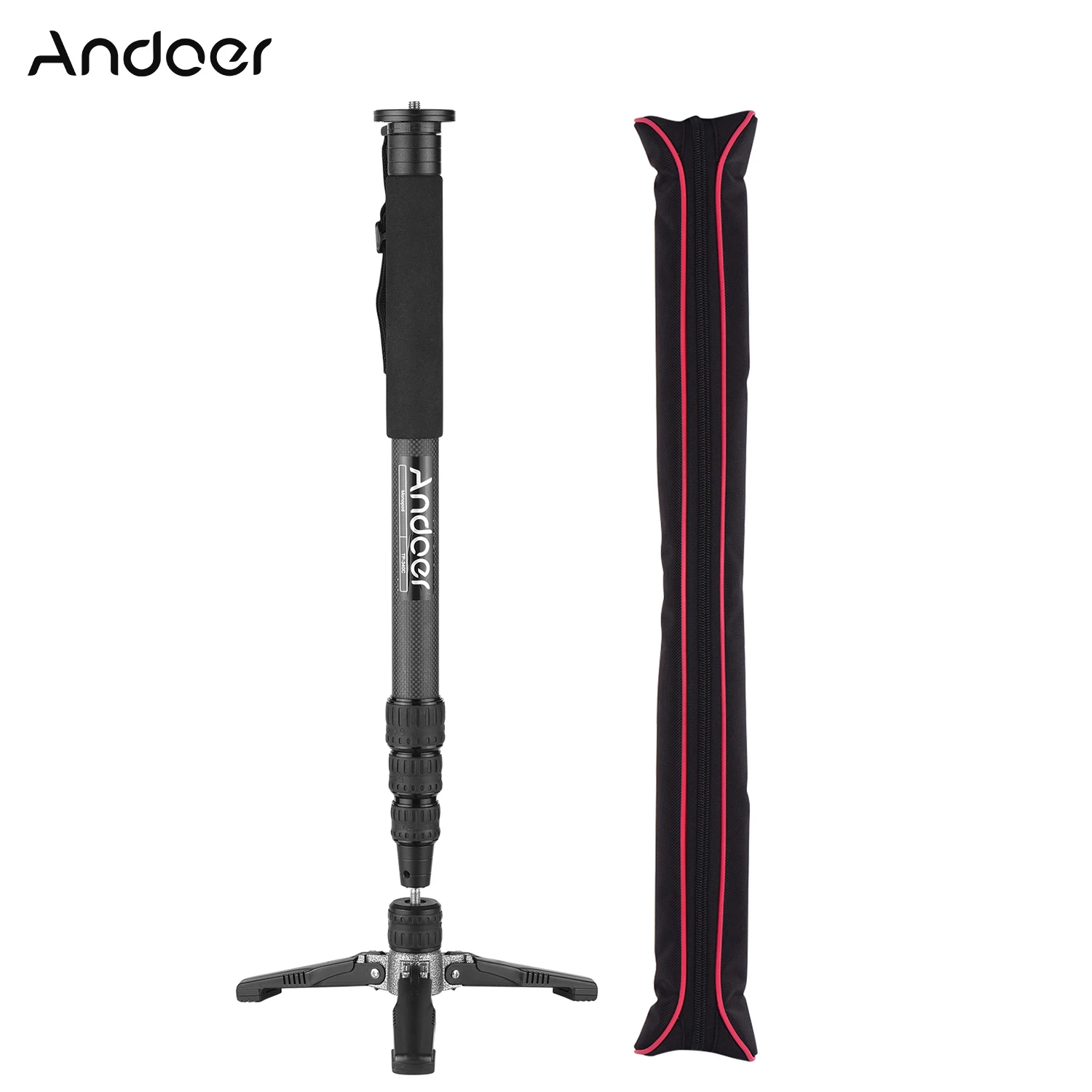 Портативный монопод для камеры Andoer из углеродного волокна диаметром 34 мм с 4 секциями и регулируемой высотой для цифровой зеркальной камеры... 
Портативный монопод для камеры Andoer из углеродного волокна диаметром 34 мм с 4 секциями и регулируемой высотой для цифровой зеркальной камеры...