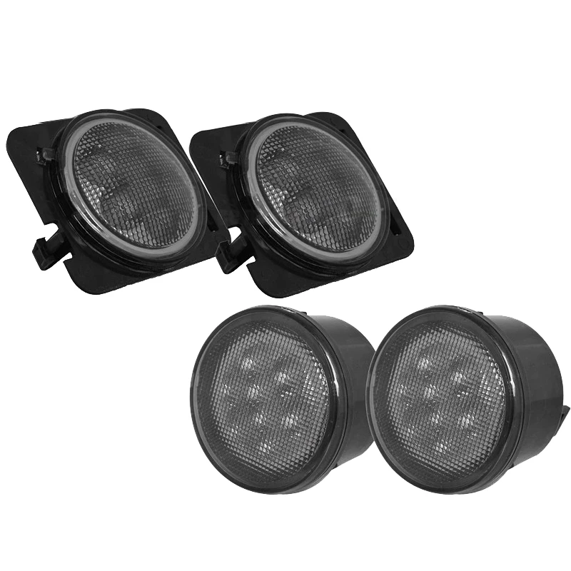 4Pcs Led Turn Signal+ Side Marker Fender Lights Drl White Halo Smoked Lens for Jeep Wrangler Jk 2007-2017
4Pcs Led Turn Signal+ Side Marker Fender Lights Drl White Halo Smoked Lens for Jeep Wrangler Jk 2007-2017