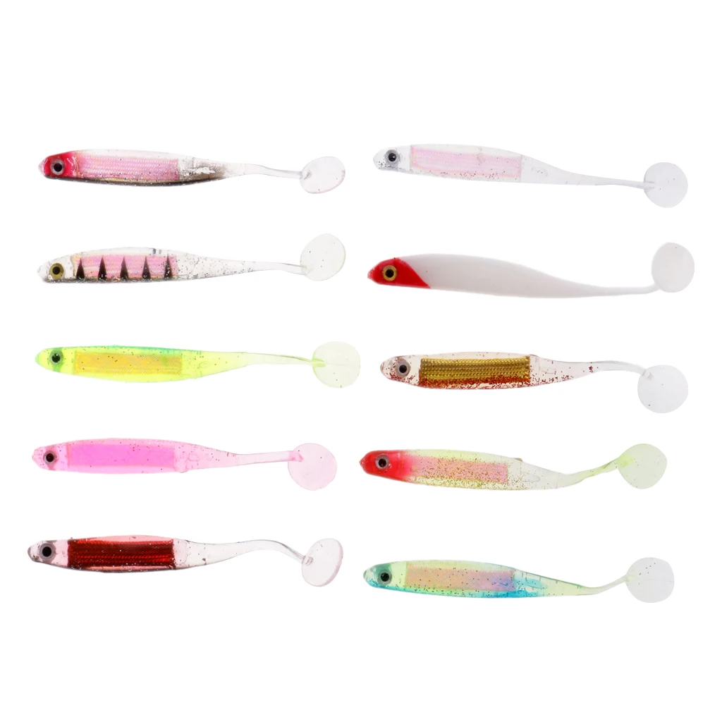 10Pcs T Tail Soft Silicone Fishing Baits Fishing Lures Kit Artificial Worm Swimbaits Mixed Bright Colors Fishing Tackles
10Pcs T Tail Soft Silicone Fishing Baits Fishing Lures Kit Artificial Worm Swimbaits Mixed Bright Colors Fishing Tackles