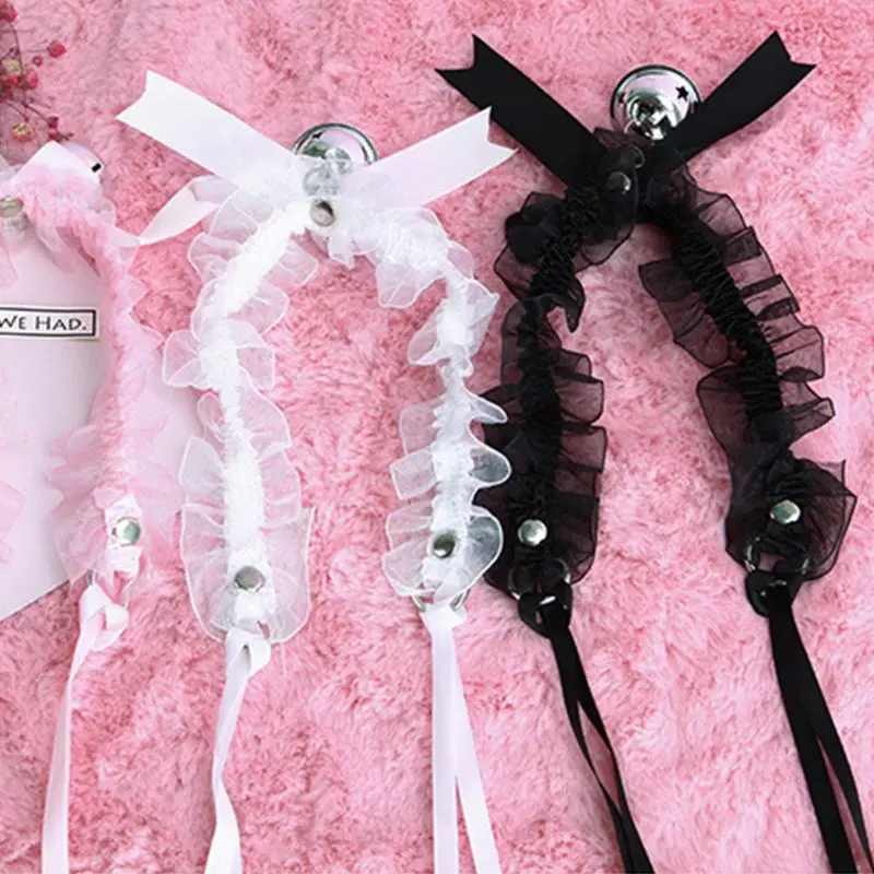 Harajuku Gothic Women Sweet Lolita Ribbon Choker with Bowknot Ring Bell Ruffles Lace Cute Cat Cosplay Collar Necklace
Harajuku Gothic Women Sweet Lolita Ribbon Choker with Bowknot Ring Bell Ruffles Lace Cute Cat Cosplay Collar Necklace