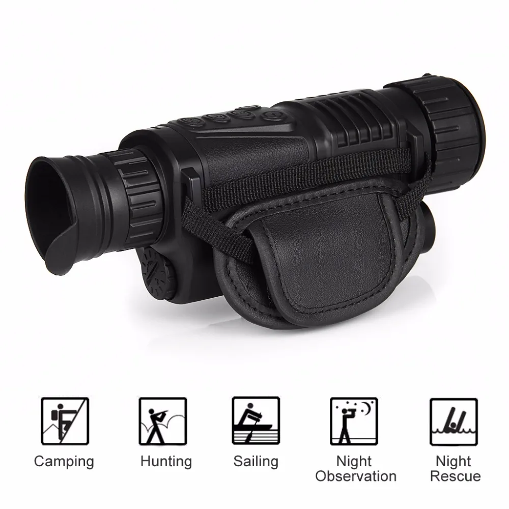 

5X40 ИК-Инфракрасный цифровой Монокуляр ночного видения для очков дикой природы Диапазон 200 м оптика ночного видения для дикой природы