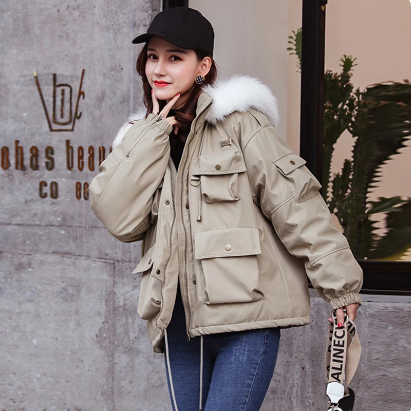 EORUTCI Winter Fashion Down Coat Women Warm Thick Oversize Short Fur Hooded Jacket Vintage Autumn Pocket Casual Coat LM1036
EORUTCI Winter Fashion Down Coat Women Warm Thick Oversize Short Fur Hooded Jacket Vintage Autumn Pocket Casual Coat LM1036