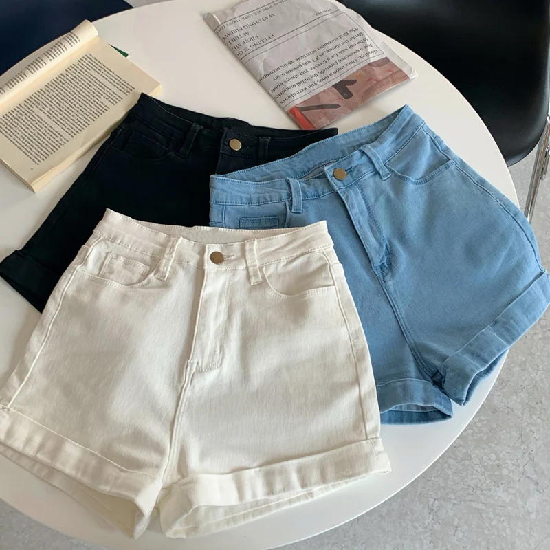 White Denim Shorts Female Summer Korean High Waist Curled Wild Loose Straight Leg Hot Pants Women 2021 New Short Pant Button
White Denim Shorts Female Summer Korean High Waist Curled Wild Loose Straight Leg Hot Pants Women 2021 New Short Pant Button