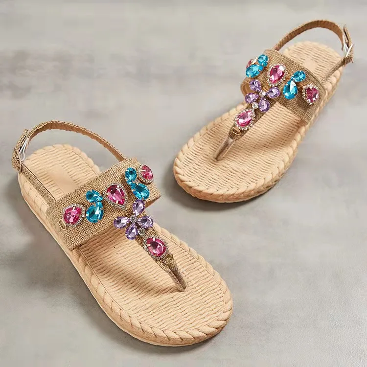 2021 Summer Glodiator Women Sandals Colored Big Diamond Party Shoes Rhinestone Decoration Simple Comfort Casual Woman Sandalias 
2021 Summer Glodiator Women Sandals Colored Big Diamond Party Shoes Rhinestone Decoration Simple Comfort Casual Woman Sandalias