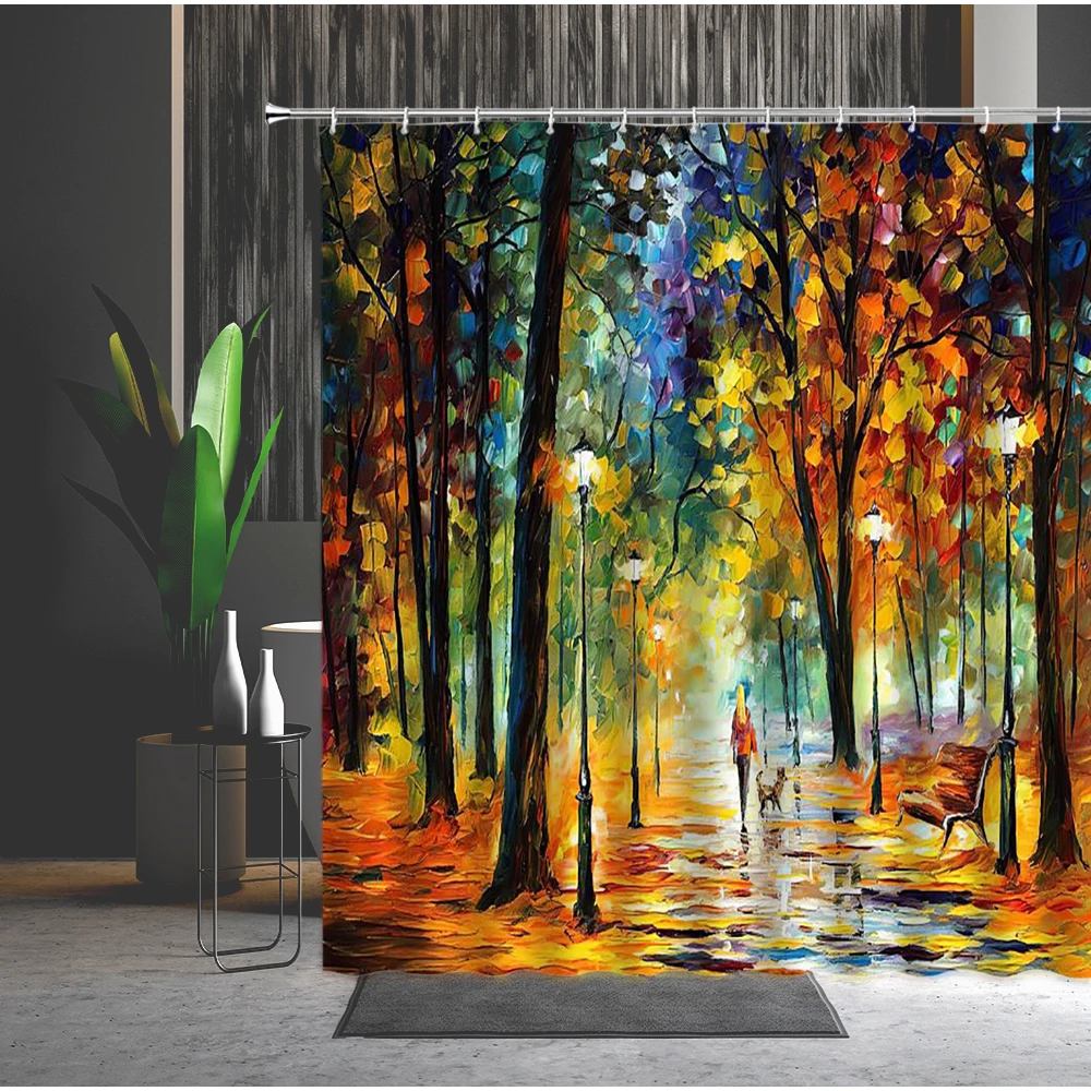 Waterproof Shower Curtain Hand Painted Mountain Tree Natural Landscape Plant Machine Washable Printing Bath Curtains With Hooks
Waterproof Shower Curtain Hand Painted Mountain Tree Natural Landscape Plant Machine Washable Printing Bath Curtains With Hooks