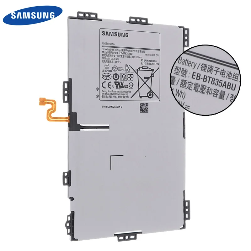 Samsung оригинальный EB-BT835ABU аккумулятор для Galaxy Tab S4 10 5 SM-T830 T830 SM-T835 T835 Замена батареи