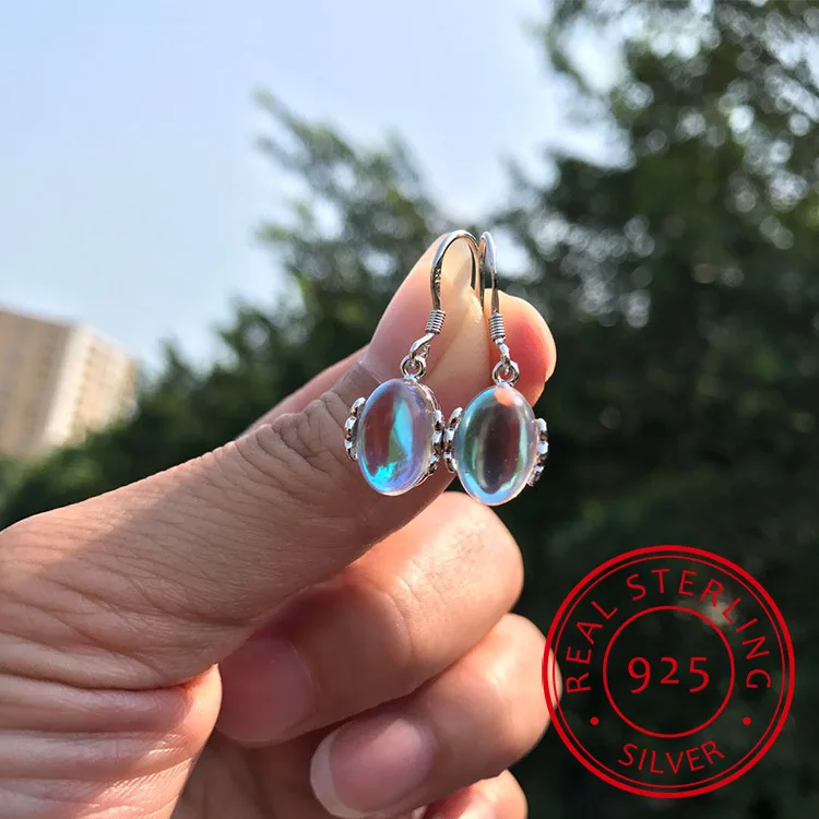 Moonstone 925 Sterling Silver Colorful Natural Stone Long Dangle Earrings For Women Vintage Fashion Jewelry Pendientes E738 
Moonstone 925 Sterling Silver Colorful Natural Stone Long Dangle Earrings For Women Vintage Fashion Jewelry Pendientes E738