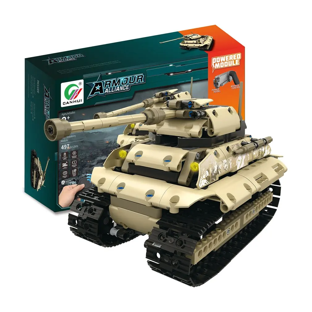 MoFun-13010/13011 2 4G 4H usb зарядка строительный блок имитация тяжелый трек Танк 497 шт DIY