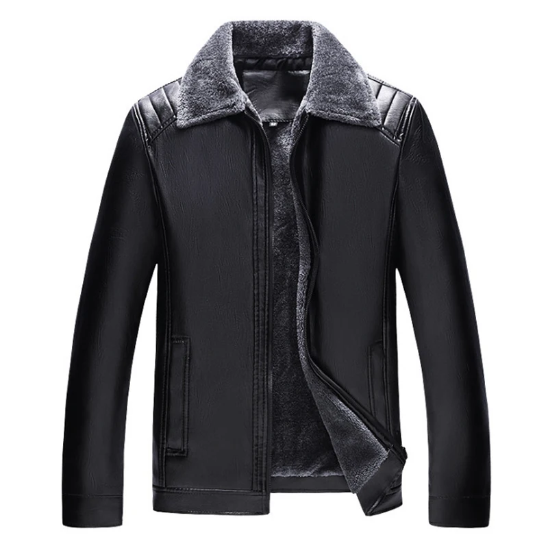 2020 New Winter Leather Jacket Men Fur Collar Thick Coat Business Casual Fleece Leather Jacket Men Windproof Coat
2020 New Winter Leather Jacket Men Fur Collar Thick Coat Business Casual Fleece Leather Jacket Men Windproof Coat