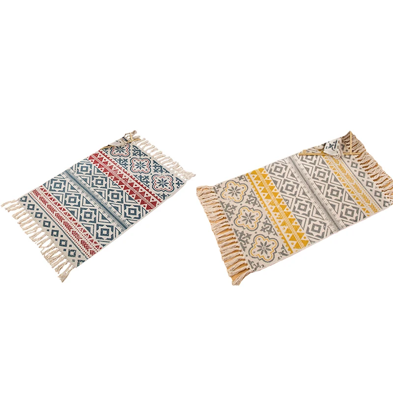 Retro Bohemian Hand Woven Cotton Carpet Tassel Bedside Rug Geometric Floor Mat Living Room Bedroom Home Decoration
Retro Bohemian Hand Woven Cotton Carpet Tassel Bedside Rug Geometric Floor Mat Living Room Bedroom Home Decoration