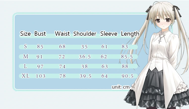 Anime Yosuga no Sora Kasugano Sora Cosplay Costume Girls Uniform Lolita Dress Outfit Carnival Halloween Party Costumes for Women
Anime Yosuga no Sora Kasugano Sora Cosplay Costume Girls Uniform Lolita Dress Outfit Carnival Halloween Party Costumes for Women