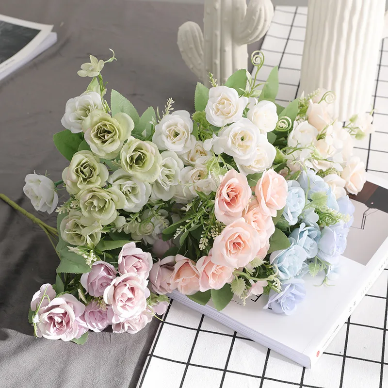 10 Head Mini Artificial Rose Flower Silk Flowers Simulation Flowers Bouquet For Wedding Home Party Gift Room Decoration
10 Head Mini Artificial Rose Flower Silk Flowers Simulation Flowers Bouquet For Wedding Home Party Gift Room Decoration