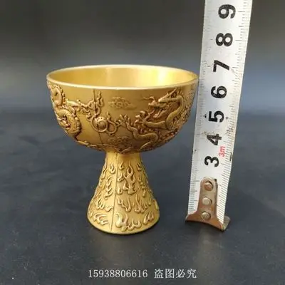Exquisite brass (double dragon playing beads. Goblet) household decoration small ornaments
Exquisite brass (double dragon playing beads. Goblet) household decoration small ornaments