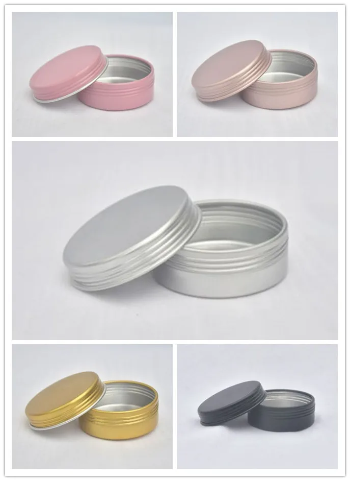 50Pcs 5g 10g 15g 20g 5 color Aluminum Jars Empty Cosmetic Makeup Cream Lip Balm Gloss Metal Aluminum Tin Containers
50Pcs 5g 10g 15g 20g 5 color Aluminum Jars Empty Cosmetic Makeup Cream Lip Balm Gloss Metal Aluminum Tin Containers