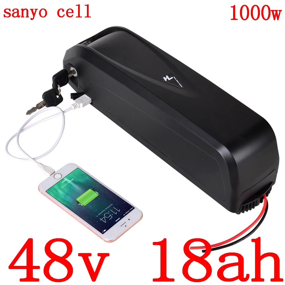 

ebike battery 48V lithium batteri 18650 cell36v 48v 52v 10ah 13ah 15ah 18ah 20ah Electric Bike Battery For 1000W 750W 500W Motor