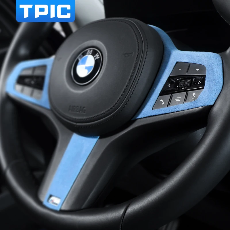 TPIC Алькантара для BMW G20 украшение рулевого колеса отделка наклейка G30 G11 G12 X3 G01 X4 G02