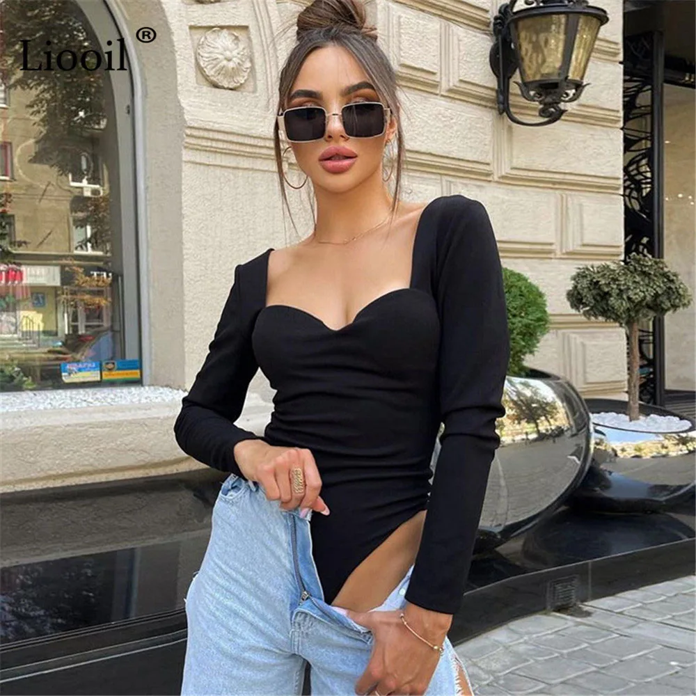 Сексуальный женский черный Боди Liooil, топы с длинным рукавом и квадратным вырезом, Облегающий комбинезон, осенняя уличная одежда, комбинезон...
Сексуальный женский черный Боди Liooil, топы с длинным рукавом и квадратным вырезом, Облегающий комбинезон, осенняя уличная одежда, комбинезон...