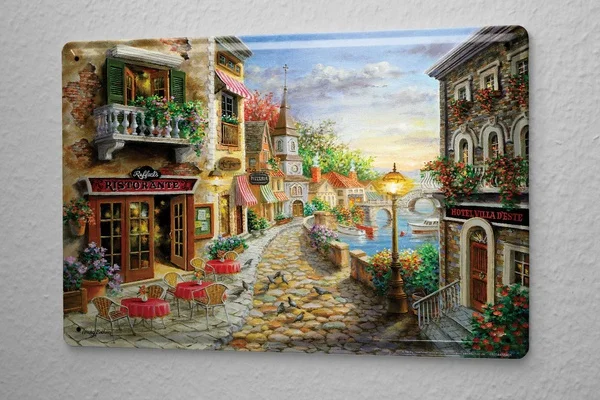 Высококачественный жестяной знак, настенный Декор, живопись, Красивый старый город на озерной металлической пластине
Высококачественный жестяной знак, настенный Декор, живопись, Красивый старый город на озерной металлической пластине