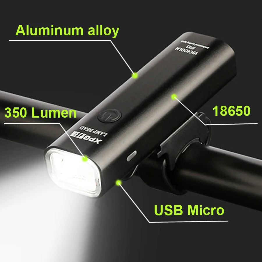 350 Lumen Flashlight For Bicycle Anti-glare USB LED Bike Light Front 2000mAh Aluminum Bike Headlight Waterproof MTB Cycling Lamp 
350 Lumen Flashlight For Bicycle Anti-glare USB LED Bike Light Front 2000mAh Aluminum Bike Headlight Waterproof MTB Cycling Lamp