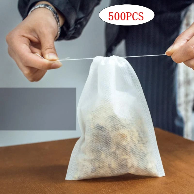 500Pcs/Lot Non-woven Fabric Teabags Disposable Tea Bags Filter Bags For Tea Infuser with String Heal Seal Spice Filters Teabags
500Pcs/Lot Non-woven Fabric Teabags Disposable Tea Bags Filter Bags For Tea Infuser with String Heal Seal Spice Filters Teabags