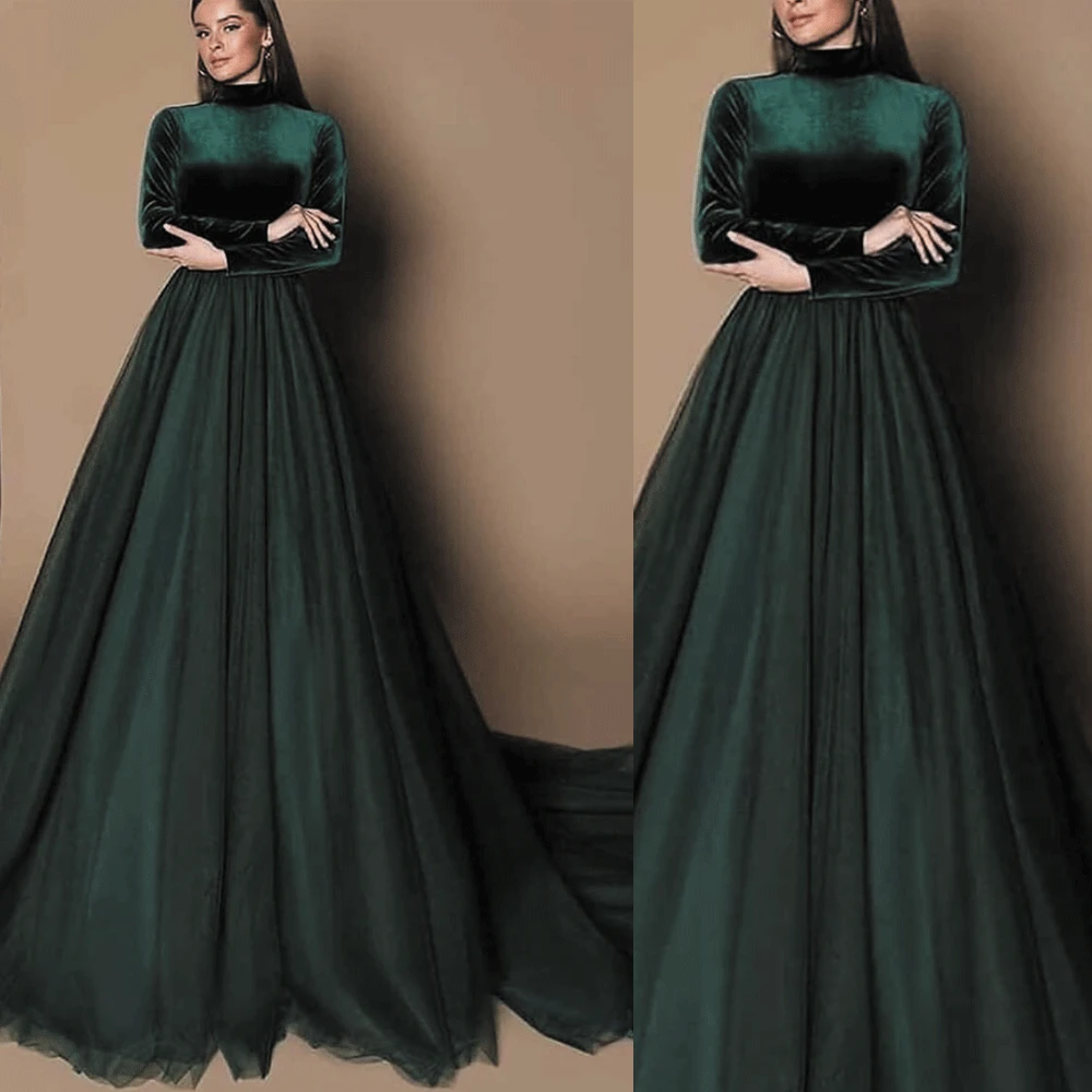 SuperKimJo Robe De Soiree Hunter Green Velvet Prom Dresses Long Sleeve Elegant High Neck Cheap Prom Gown Vestidos De Festa
SuperKimJo Robe De Soiree Hunter Green Velvet Prom Dresses Long Sleeve Elegant High Neck Cheap Prom Gown Vestidos De Festa