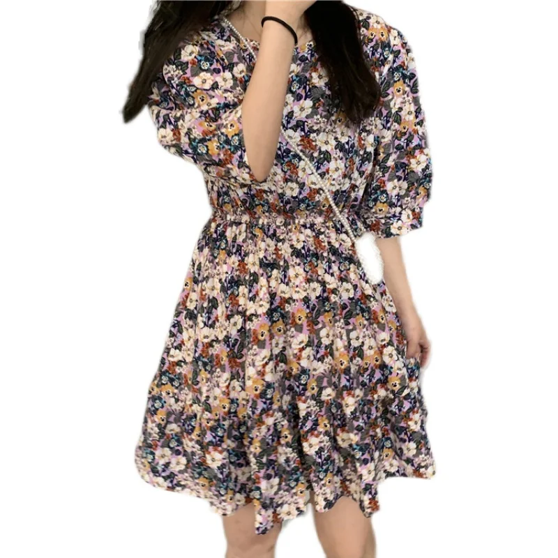 COIGARSAM Vintage Floral Print Women dress New Summer Short Sleeve O-Neck High Waist Dresses Design And Color 9185
COIGARSAM Vintage Floral Print Women dress New Summer Short Sleeve O-Neck High Waist Dresses Design And Color 9185