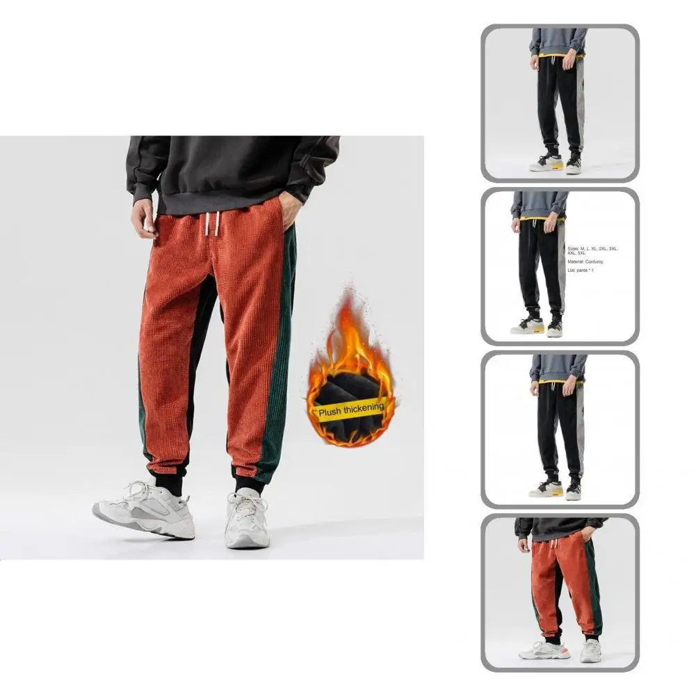Trousers Plush Lining Sporty Ankle Tied Windproof Lace-up Sweatpants Men Pants for School
Trousers Plush Lining Sporty Ankle Tied Windproof Lace-up Sweatpants Men Pants for School