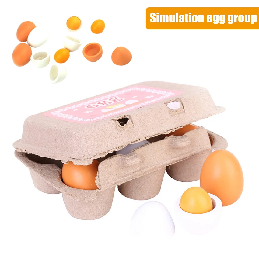 6pcs Simulation Wooden Eggs Toys Set Kids Pretend Play Wood Food Eggs Yolk Kitchen Food Children Kid Education Montessori Toys
6pcs Simulation Wooden Eggs Toys Set Kids Pretend Play Wood Food Eggs Yolk Kitchen Food Children Kid Education Montessori Toys
