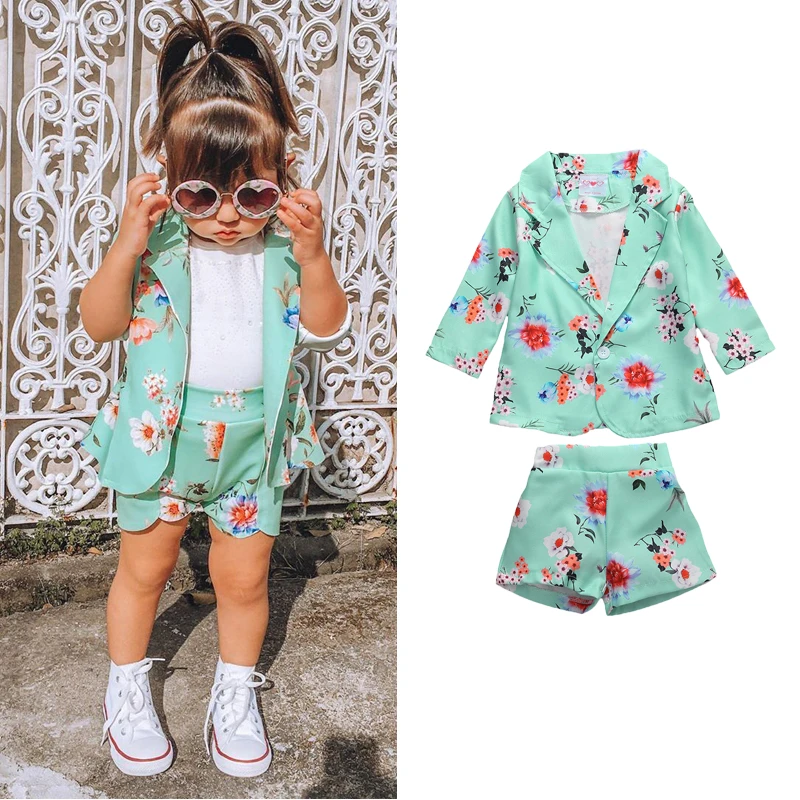 Toddler Kids Baby Girl Clothes Suit New Fashion Floral Single Button Jacket Coat Tops+Shorts 2Pcs Spring Autumn Set Outfits 0-5Y
Toddler Kids Baby Girl Clothes Suit New Fashion Floral Single Button Jacket Coat Tops+Shorts 2Pcs Spring Autumn Set Outfits 0-5Y