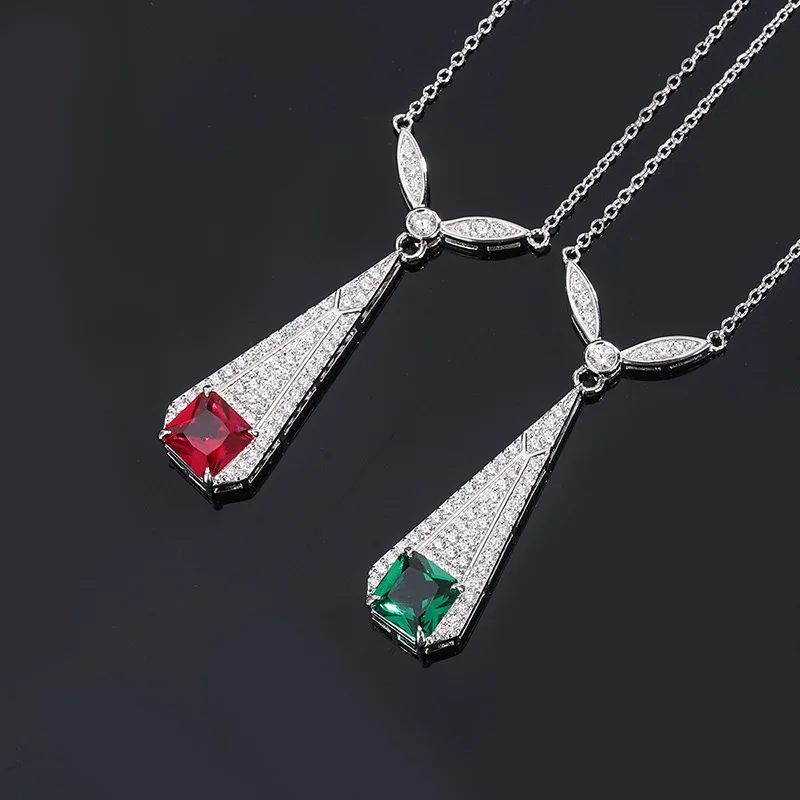 925 Sterling Silver 10*10mm Square Cut Ruby Emerald Full High Carbon Diamond Pendant Necklace Jewelry for Women 2021 New
925 Sterling Silver 10*10mm Square Cut Ruby Emerald Full High Carbon Diamond Pendant Necklace Jewelry for Women 2021 New