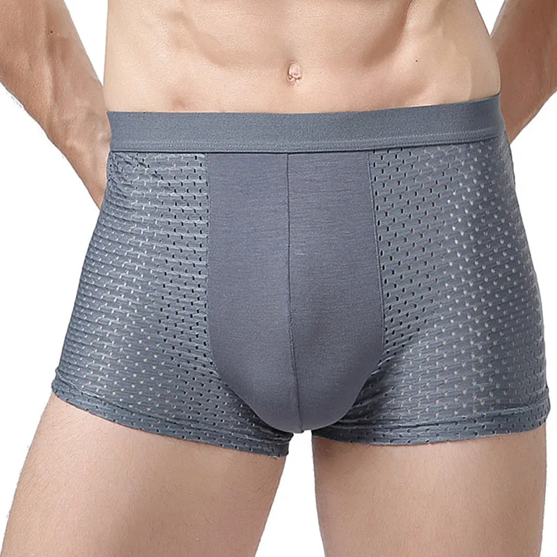 4 шт./лот 4XL нижнее белье мужские боксеры трусы сетчатые шелковые Боксеры Гей