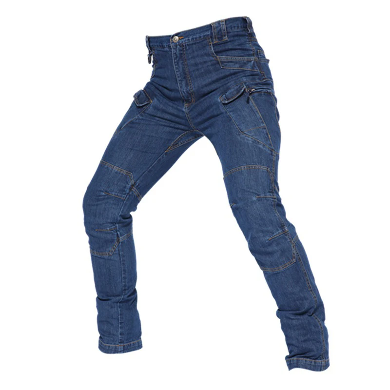 Mens Denim Cargo Pants Elastic Waist Trousers Army Combat Multi Pocket Jeans Men Tactical Pants
Mens Denim Cargo Pants Elastic Waist Trousers Army Combat Multi Pocket Jeans Men Tactical Pants