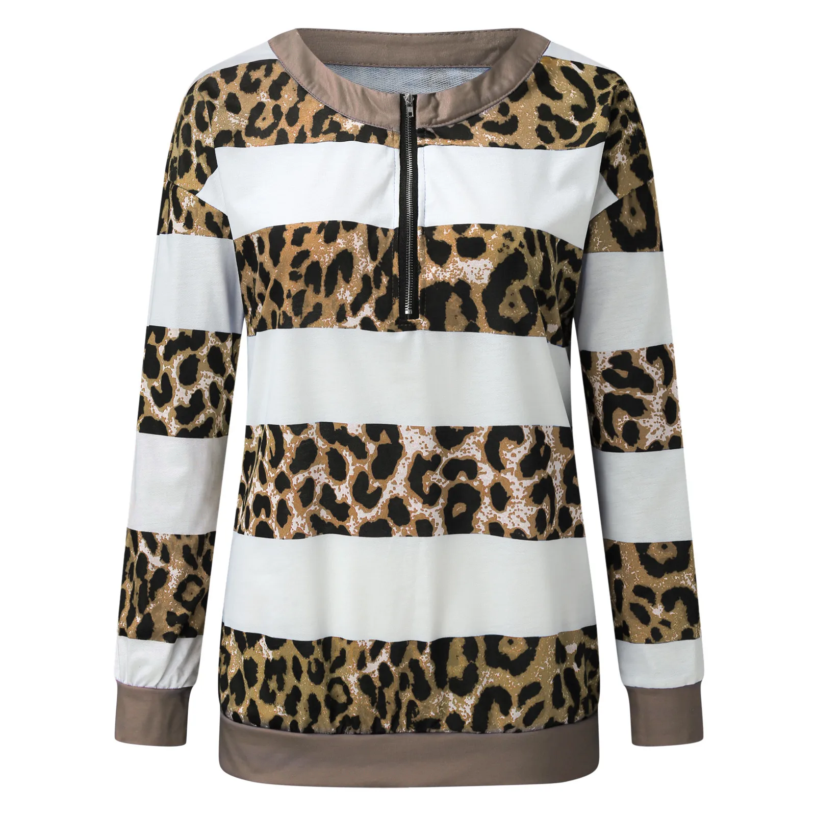 Women's V-Neck Printed Long Sleeve Shirt Fahion Zipper Casual Autunm T-shirt Ladies Tunic Tops Female Women Blusas Pullover
Women's V-Neck Printed Long Sleeve Shirt Fahion Zipper Casual Autunm T-shirt Ladies Tunic Tops Female Women Blusas Pullover