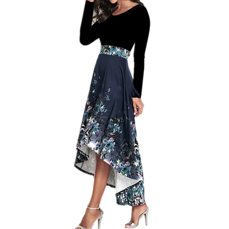 Irregular Dress O-Neck Long Sleeve Sexy Solid Splice Print Women's Dresses 2020 Autumn Fashion Slim Pullover Maxi Dress Vestidos
Irregular Dress O-Neck Long Sleeve Sexy Solid Splice Print Women's Dresses 2020 Autumn Fashion Slim Pullover Maxi Dress Vestidos