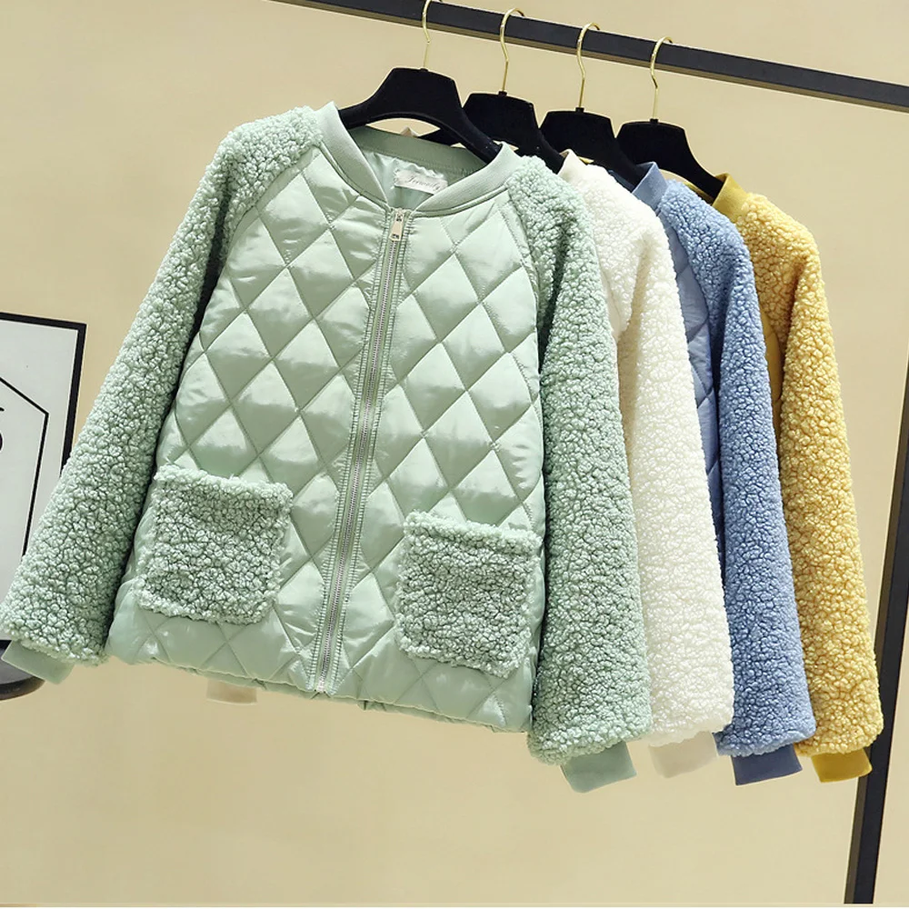 Lingge Plush Patchwork Coat Zip up Warm Cute Monteau Hiver Femme Coats Women Plus Size 3XL Winter Clothes Chaqueta Mujer Jackets
Lingge Plush Patchwork Coat Zip up Warm Cute Monteau Hiver Femme Coats Women Plus Size 3XL Winter Clothes Chaqueta Mujer Jackets