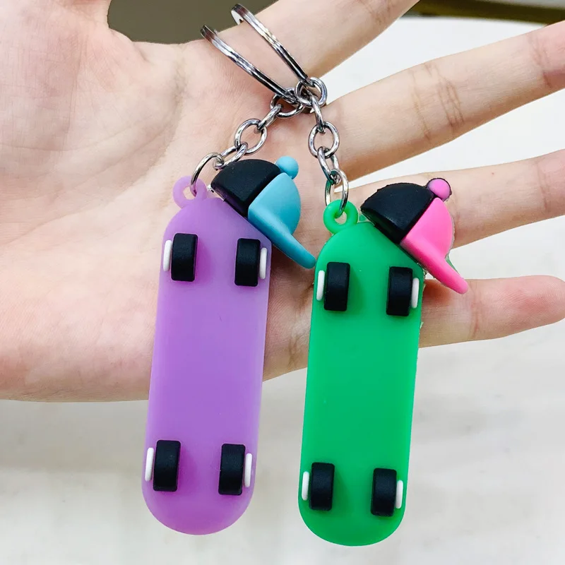 Cartoon Creative Skateboard Keychain Silicone PVC Fashion Doll Toy Bag Car Key Ring Casual Gift Pendant Accessories 
Cartoon Creative Skateboard Keychain Silicone PVC Fashion Doll Toy Bag Car Key Ring Casual Gift Pendant Accessories